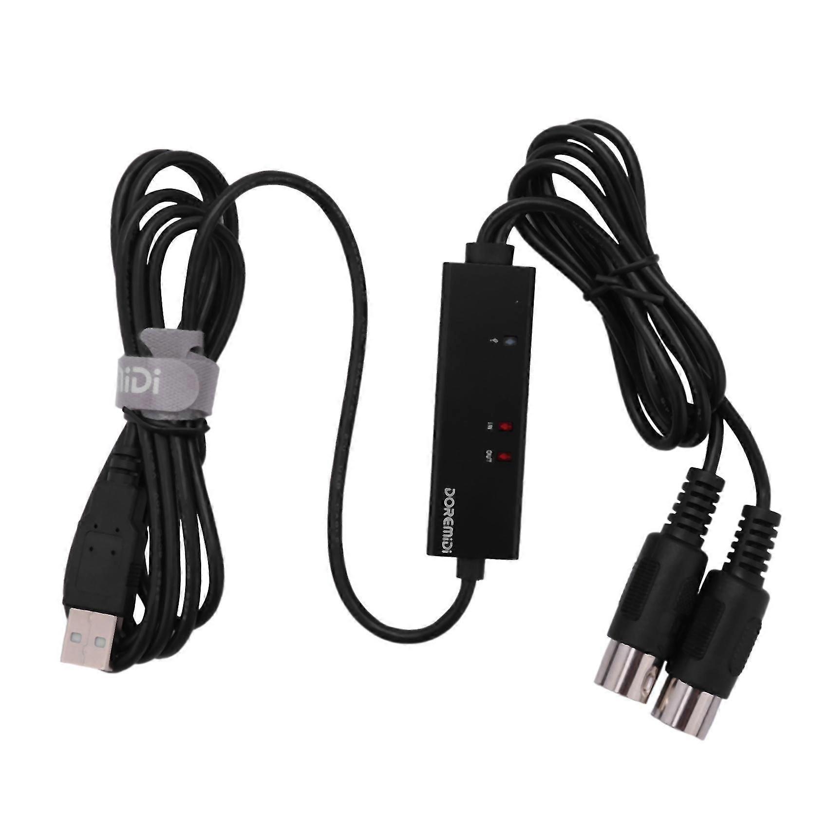 Mtu-10 Midi To Usb Cable Usb Midi Converter With Indicator Light Ftp Proceesing Chip (haoyi