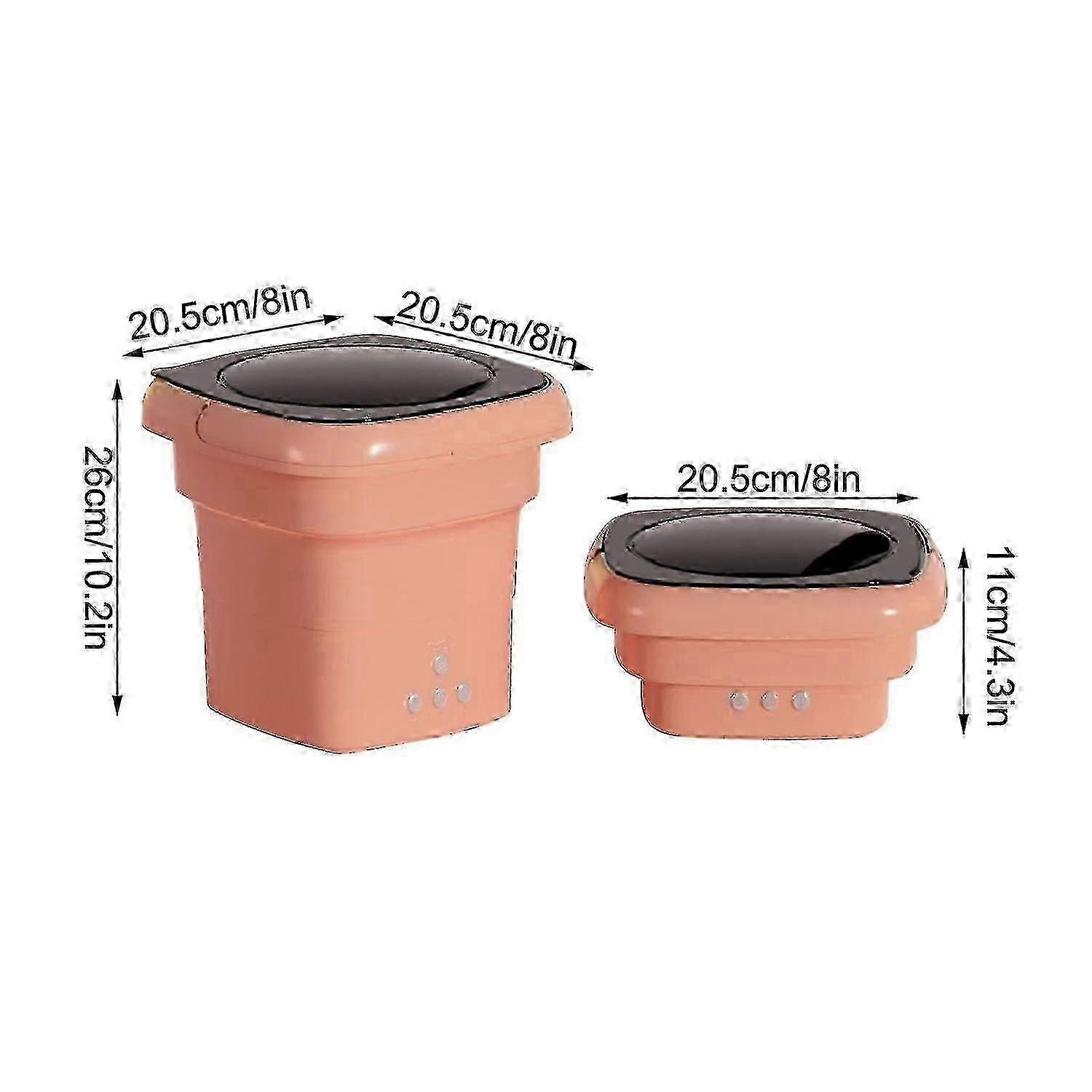 Mini Washing Machine Foldable Bucket Type Laundry Clothes Washer Cleaner Travel