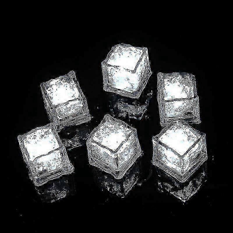 Light Up Ice Cubes, 12 Pack Multi Color Led Ice Cubes, Reusable Glowing Flashing Ice Cube For Club Bar Party