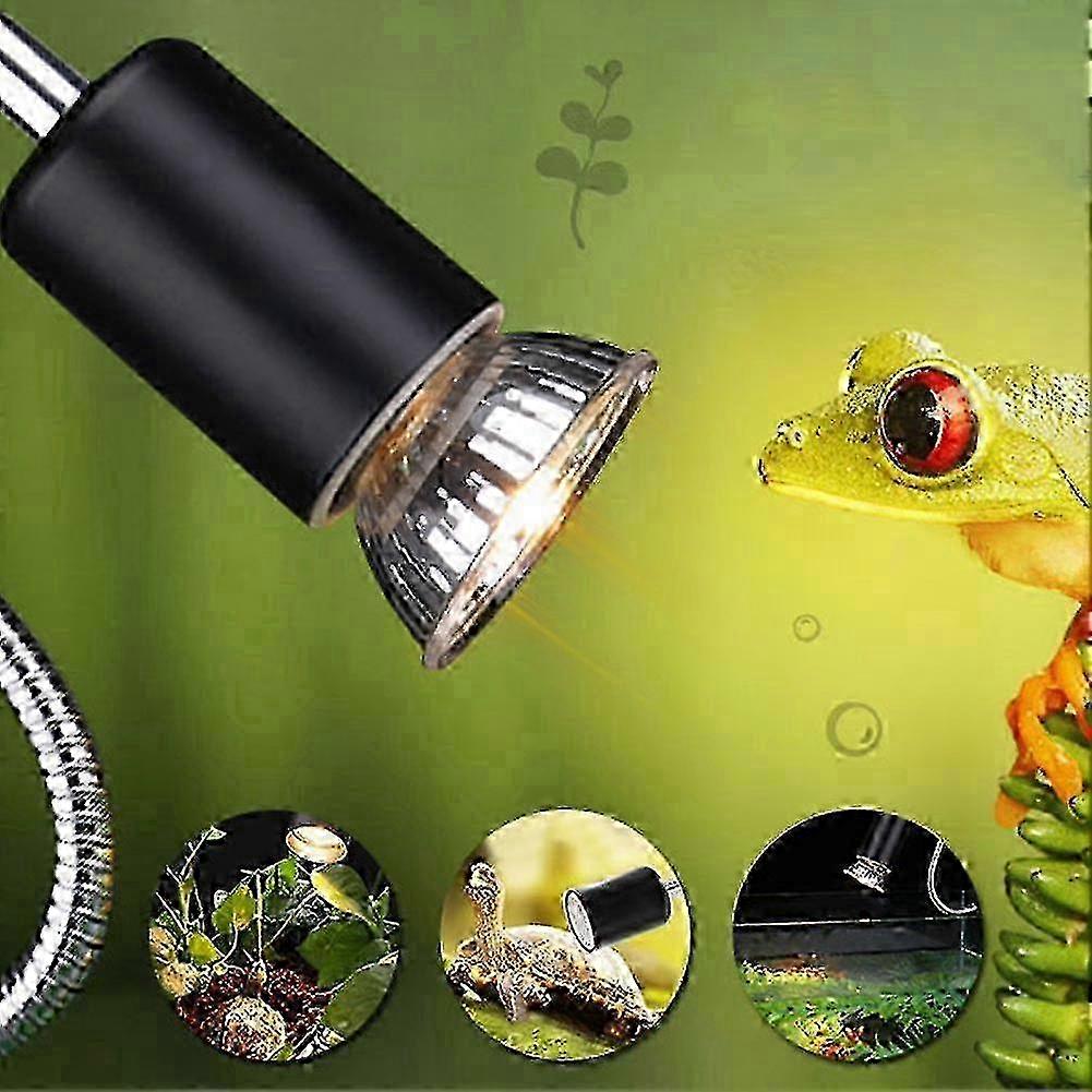 2024360 Degrees Rotating Adjustable Temperature Tortoise Lizard Fish Reptile Heat Lamps Base Clip Clamp Holder Lighting StandEU Plug 220V 25