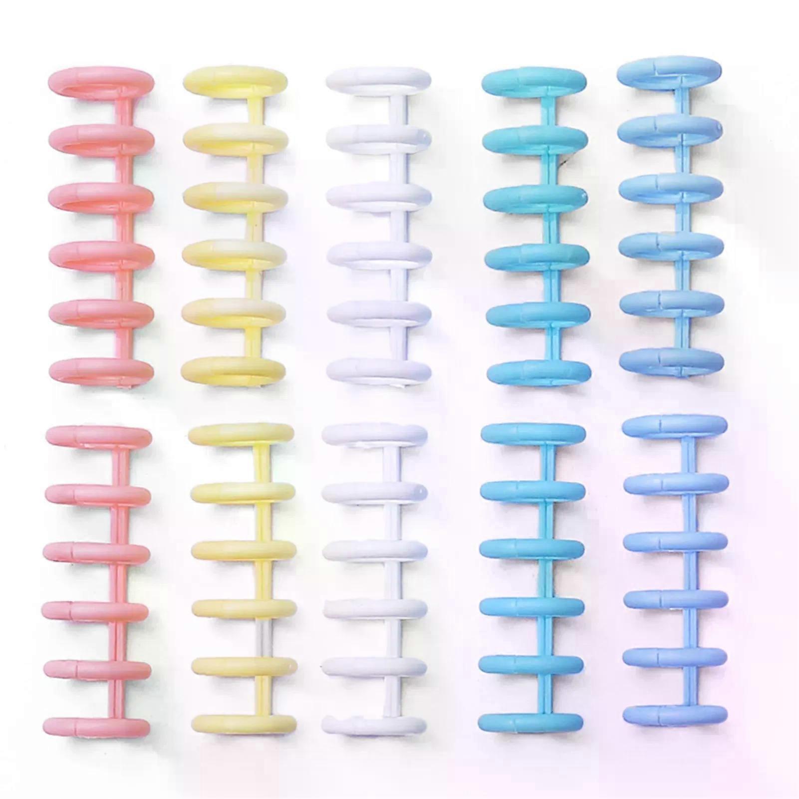 KW-trio Binding Spine Combs 6Holes Loose Leaf Binder Album Rings for DIY Notebook Photo Album Calendar 12mm/05in Spine Diameter