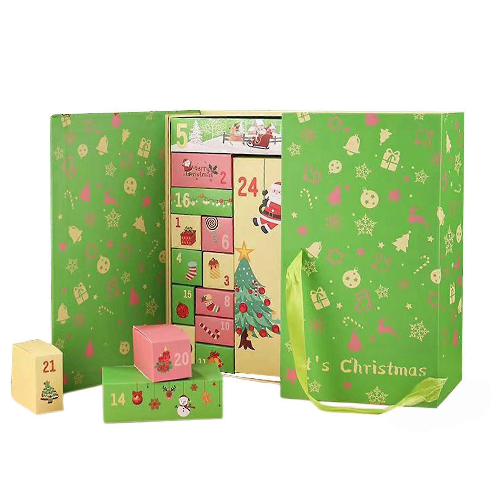 Jikaixiang DIY Christmas Advent Calendar to Fill Empty Gift Box Set 24 Days of Surprise Countdown Calendar for Kids Family Friends