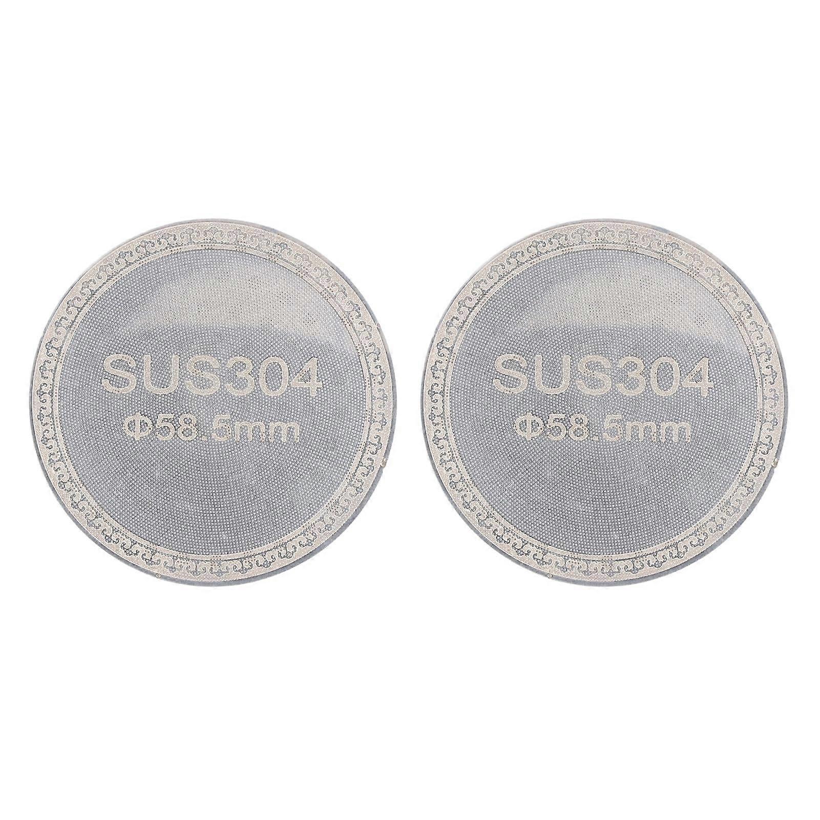 2pcs Puck Screen Reusable 1.2mm Thickness 304 Stainless Steel Double Layer Filter Screen for