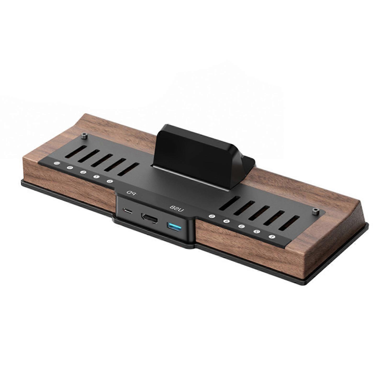 TV Docking Station Support 4K Output Multifunction Dock with 10 Game Cards Slot USB3.0 Port for Console Multicolor