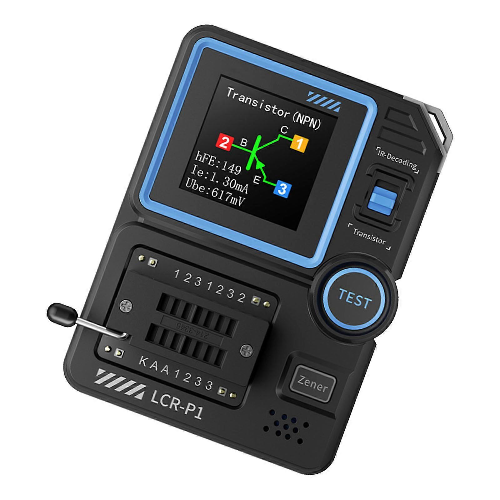 Professional Transistor Tester Portability JFET,Meter For Accurate Electronic Component Diagnosis And Analysis Multicolor