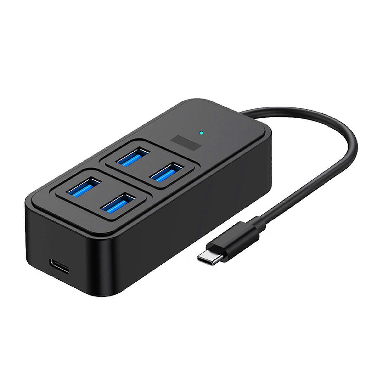 Expand Computer Port With 5 In 1 USB Adapter Splitter Fast Speed 5Gbps Transmission Travel Friendly Plastic Multicolor