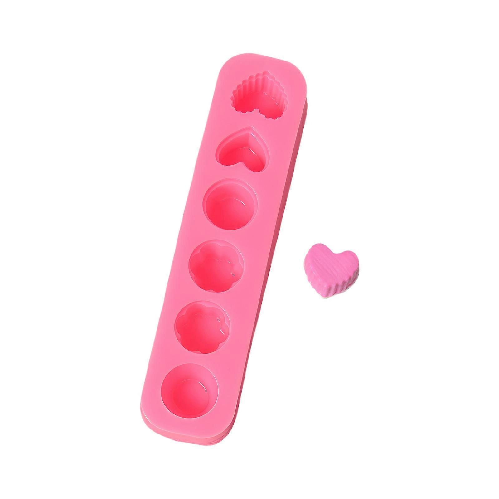 Reusable Heart Style Silicone Blancmange Mold With Not Stick Surfaces For Clay Resin Crafts Baking And Creative Gifts Multicolor