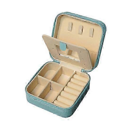 Jewelry Storage Box with Soft Lining Zipper Closure Multiple Compartments Earrings Essentials