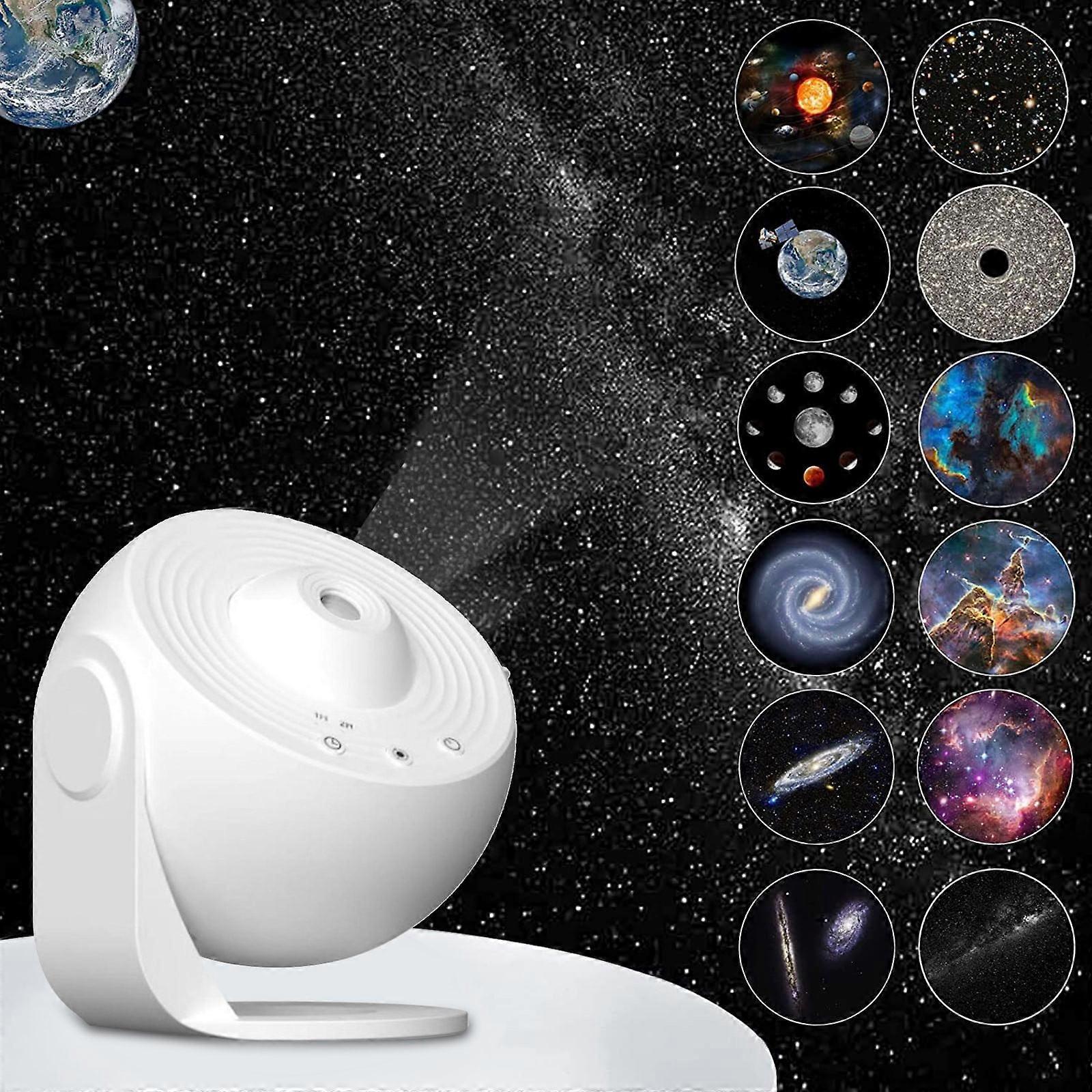 Aufmer 12-in-1 Planetarium Galaxy Projector Lamp, 360° Rotating Nebula Light, Timer Star Night Light for Kids ✿ 2024 New Upgrade