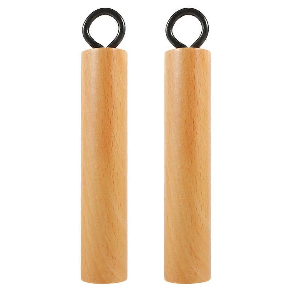 Mango universal para ollas, diseño de madera resistente para una experiencia de cocción segura, resistente al calor, antiescaldaduras, forma rectangular, 6,9 × 1,2 × 0,9 pulgadas, 2 unidades