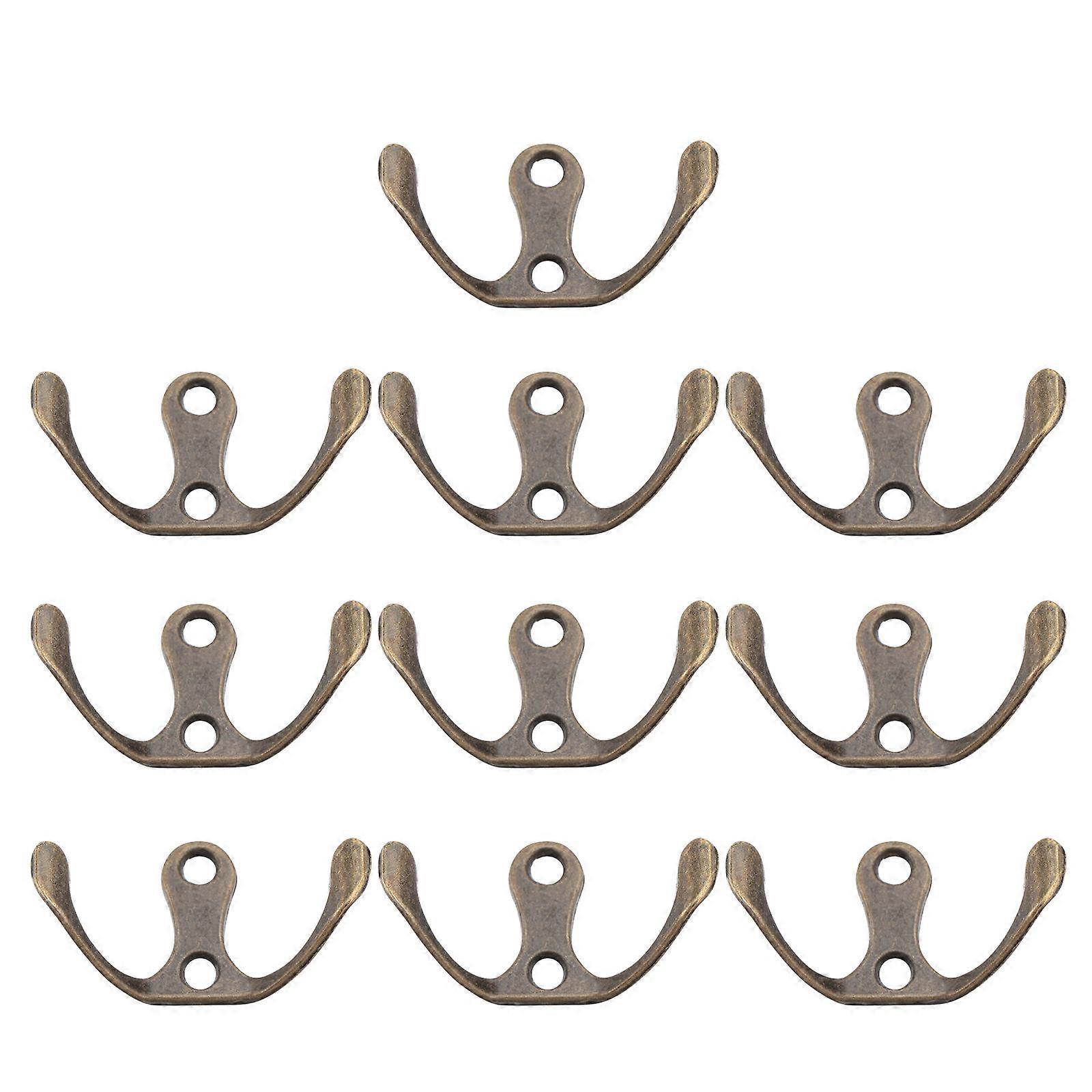 10Pcs Creative Door Behind Double Hook Simple Clothes Hat Hanger for Home
