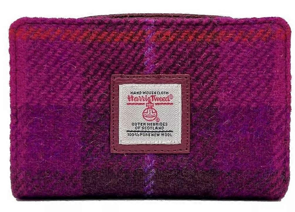Maccessori Harris Tweed Medium Zip Purse - Purple/Pink