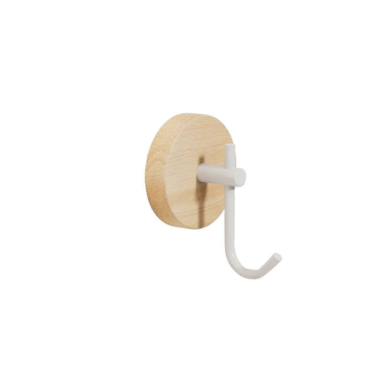 Bathroom Towel Hooks Set of 3 SelfAdhesive Wooden Wall Coat Hooks for Hats and Robes