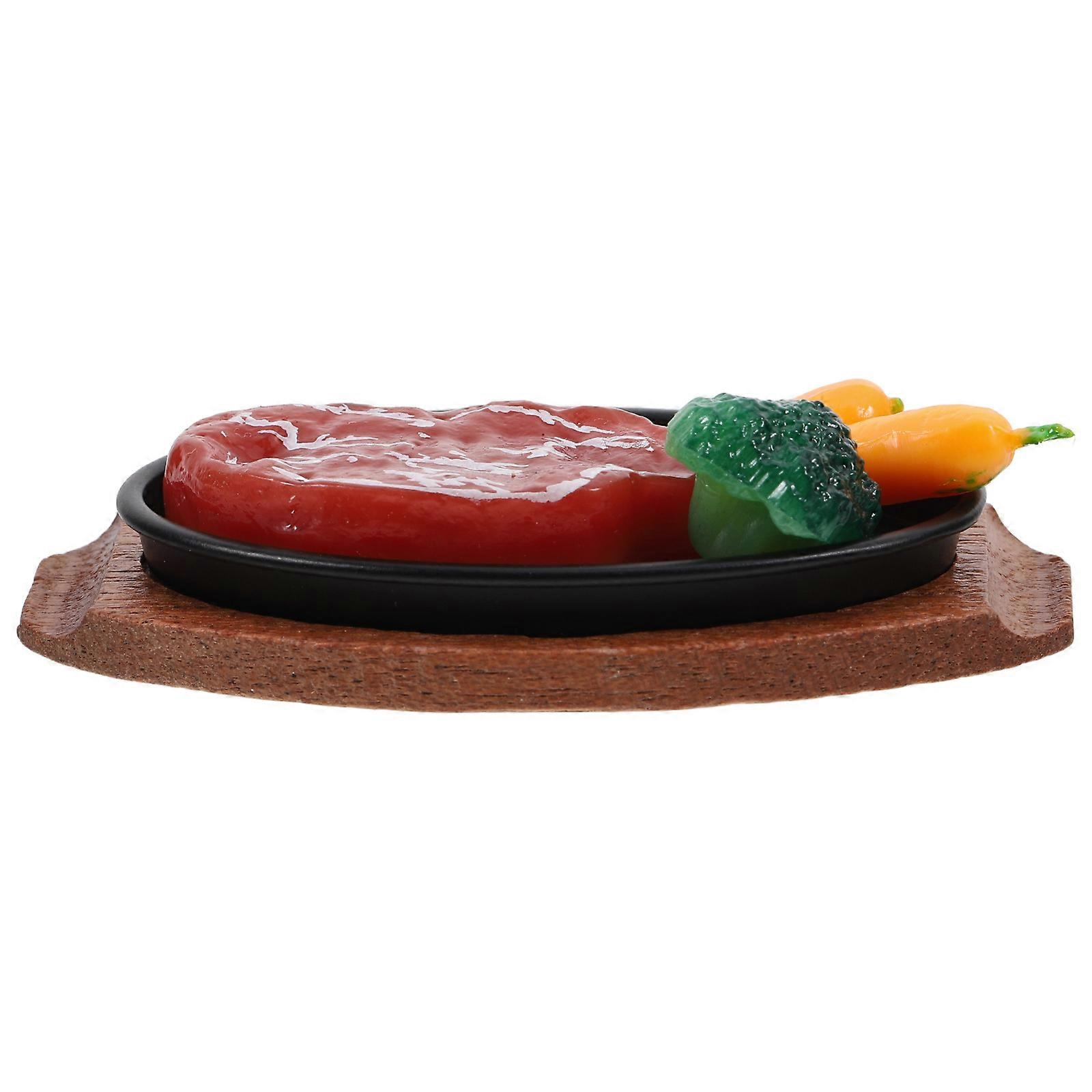 Artificial Food for Display Miniature Steak Model Toy for Decoration 1Set