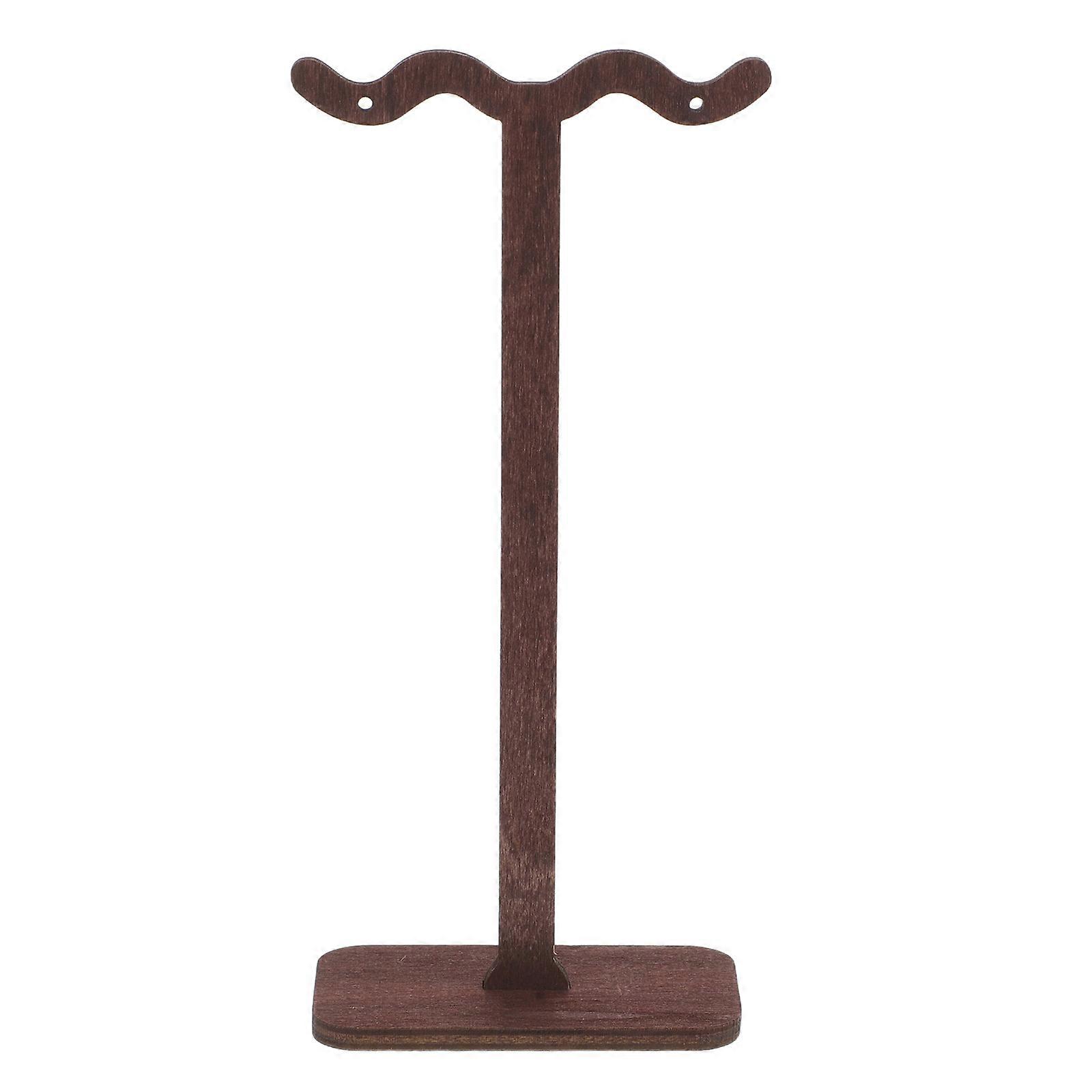 Brown Wooden Earring Organizer Stand for Display Creative Holder