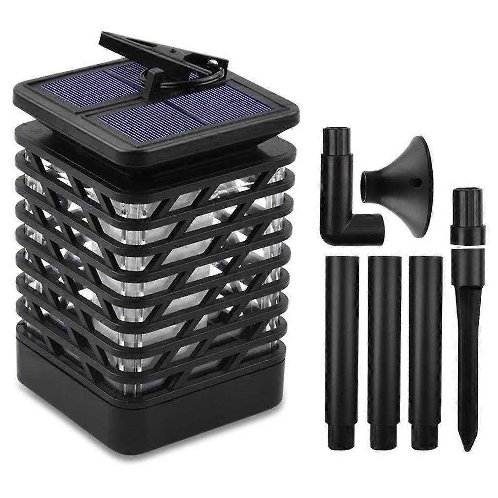 Solar Flame Lights Outdoor Waterproof Flickering Torch Lanterns with Realistic Flame Effect, 6pcs
