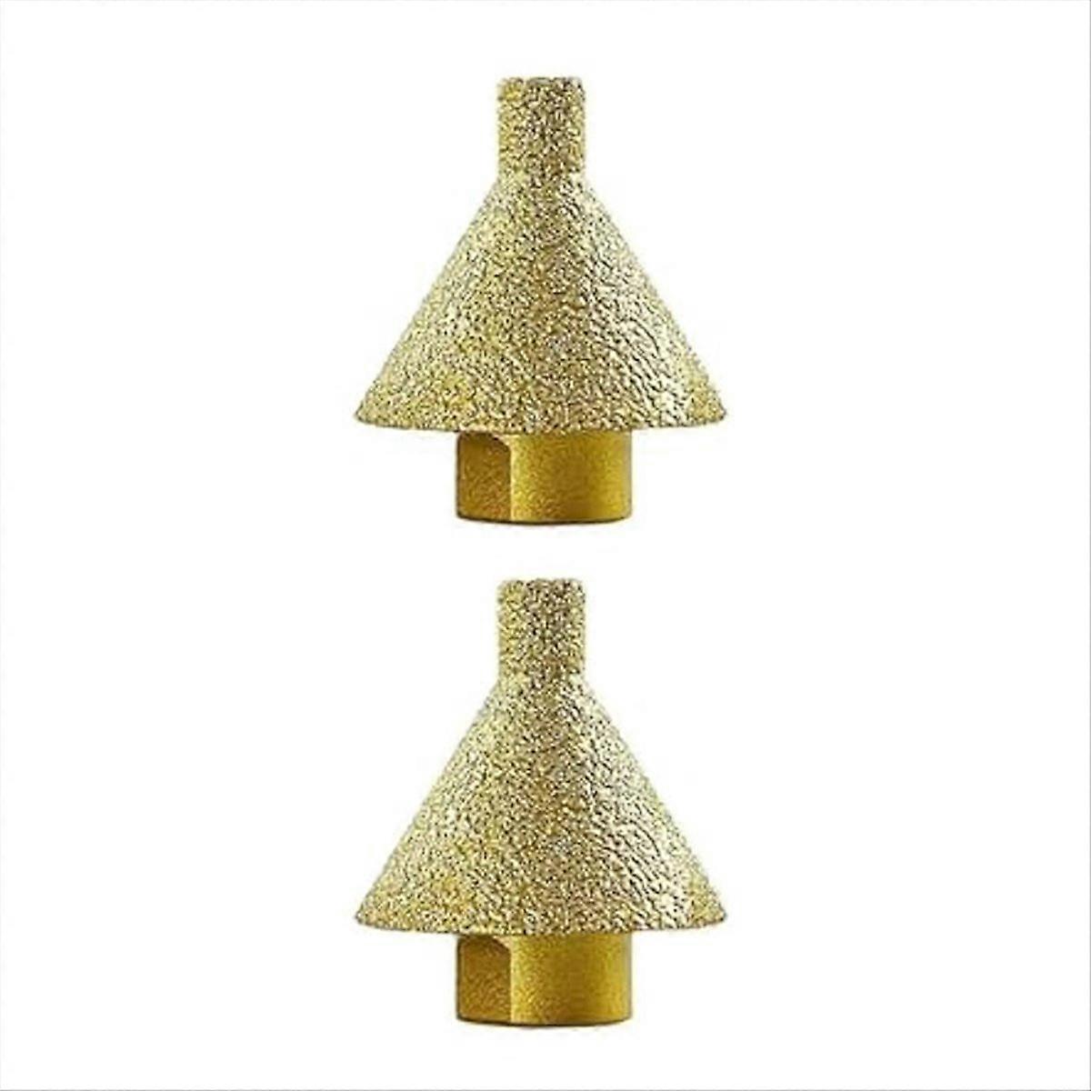 2pcs M10 Diamond Chamfering Bits for Angle Grinders,Tile Ceramic 38mm