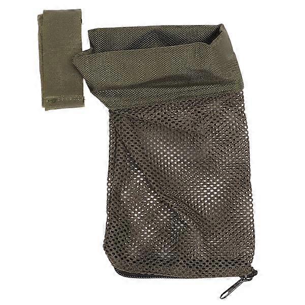 Cartridge Catcher Iron Nylon Brass Quick Release Shell Padded Net with Zipper for Hunting Shooting OD Green