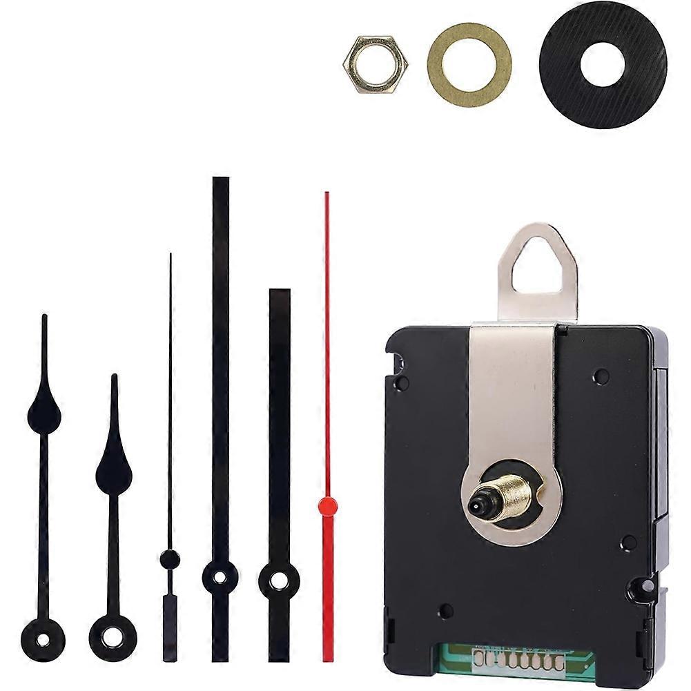 DCF77 24mm Radio-Controlled Clock Movement - Silent with Hand Replacement Black - Wall Clock Replacement