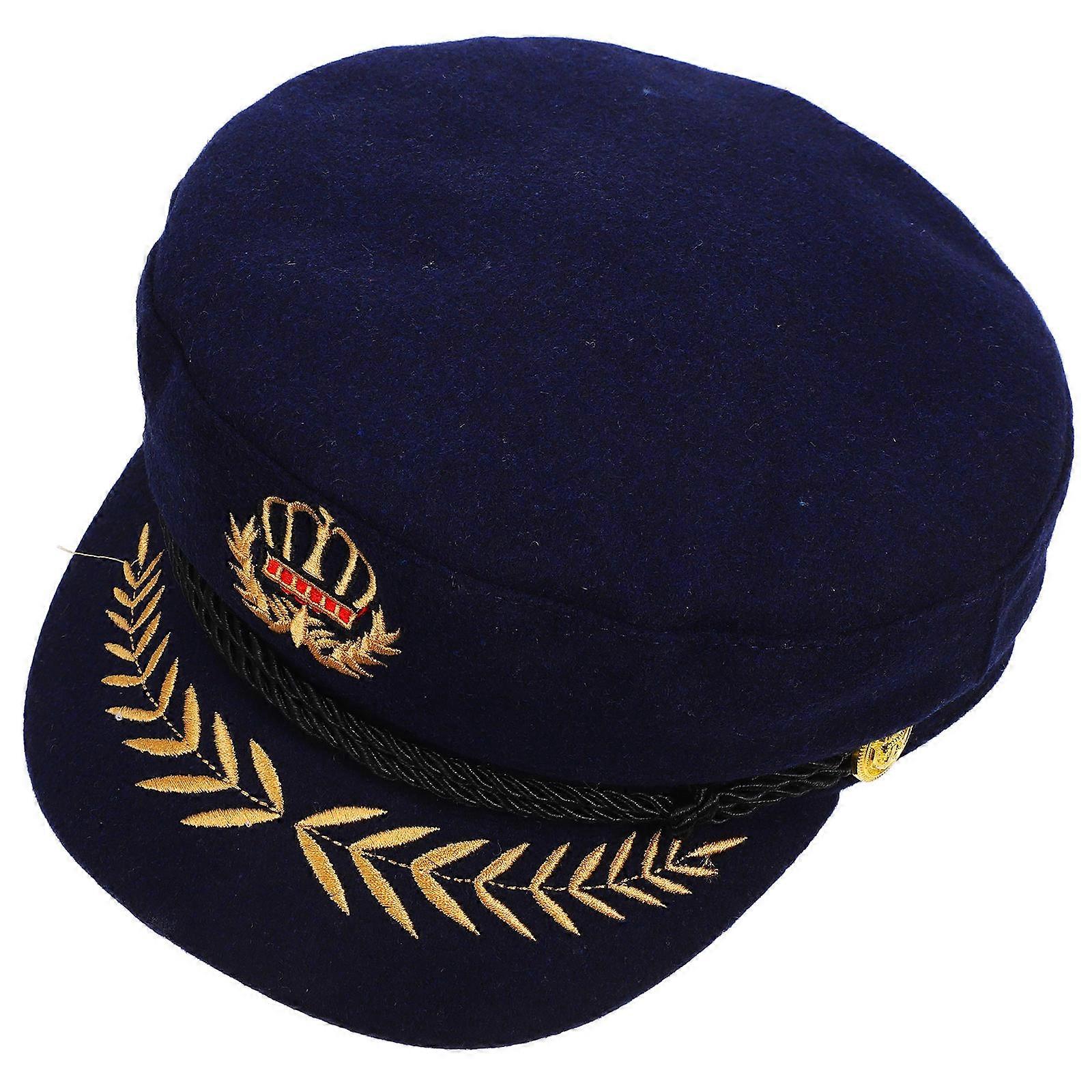 Captain Hat Cosplay Sailor Hat for Decor Dark Blue Lightweight Design