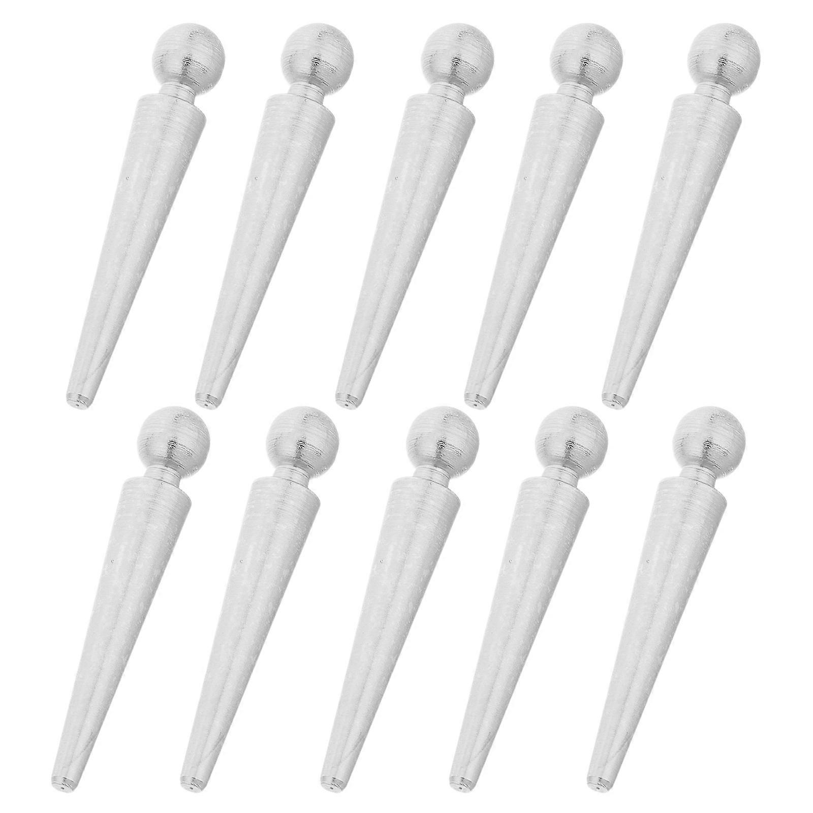 10Pcs Silver Cribbage Pegs for Scoring Game Board Accessories Metal