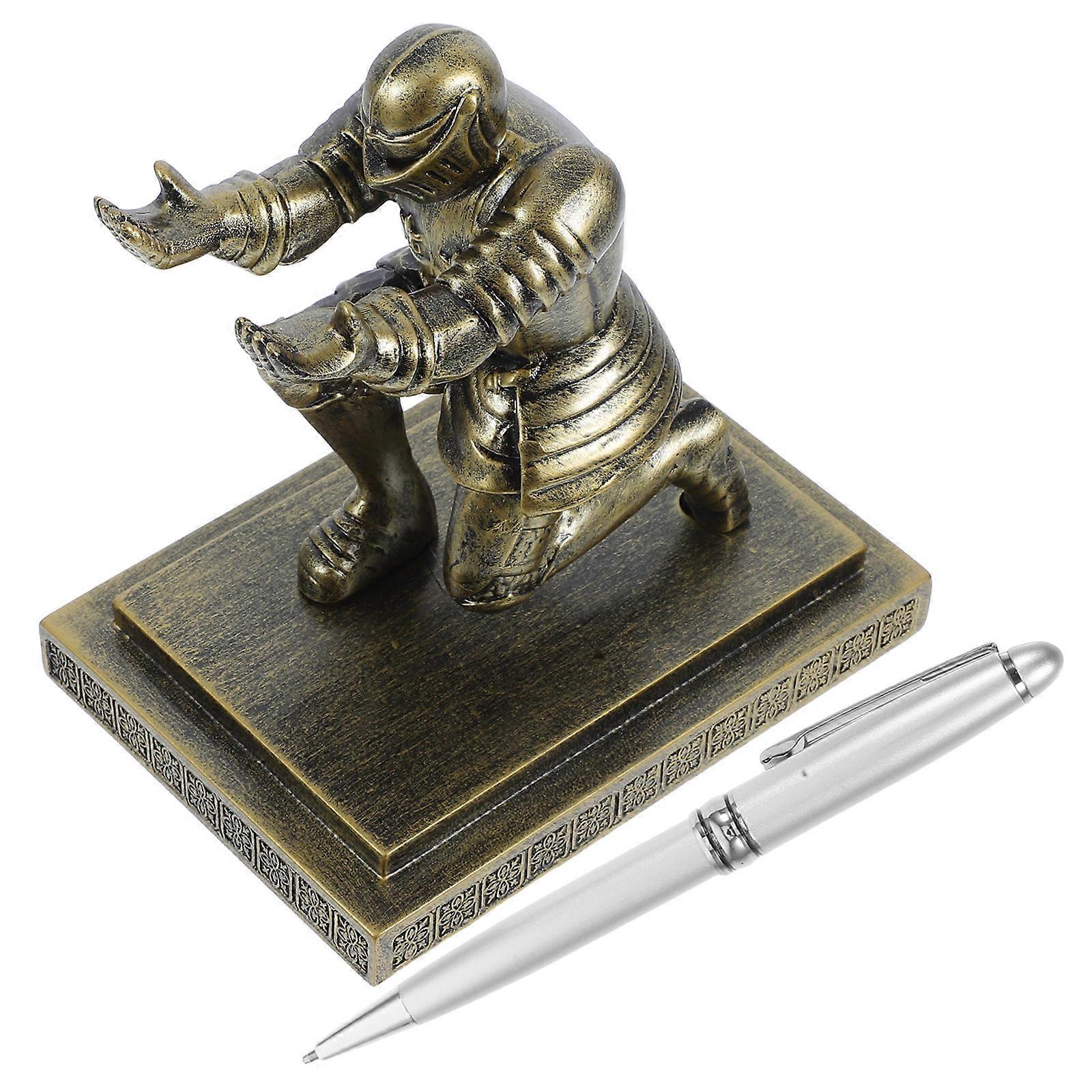 Resin Soldier Pen Holder Desk Accessory Display Stand