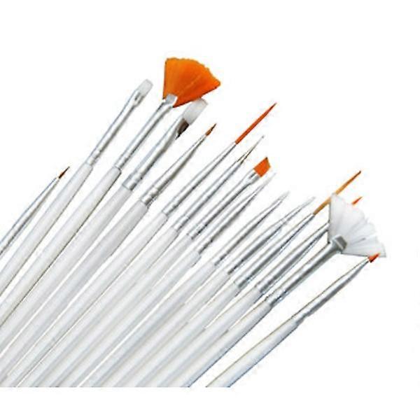 15 pcs Brushes nail art nail brushes White