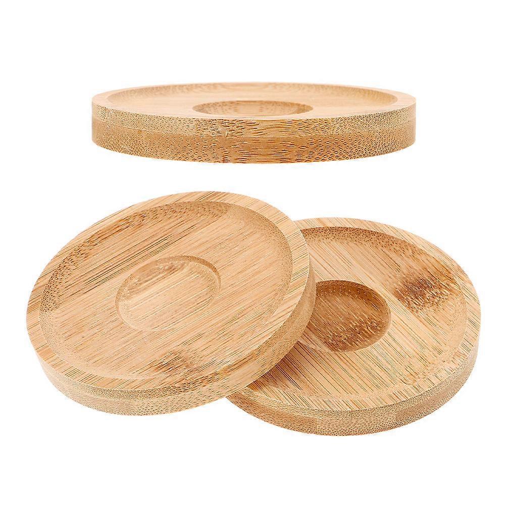 Rotatable Whiskey Glasses with Bamboo Base for Drinking Glasses 3Pcs Set