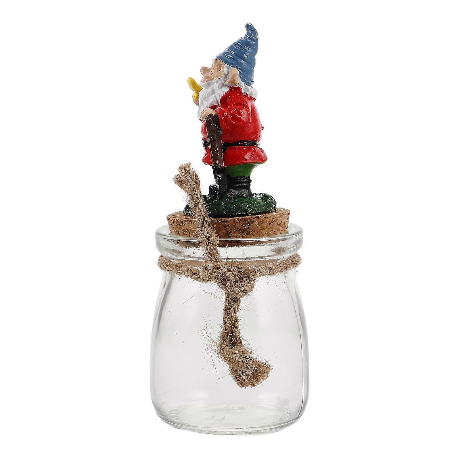 Christmas Candy Jar with Gnome Resin Lid for Storage Use