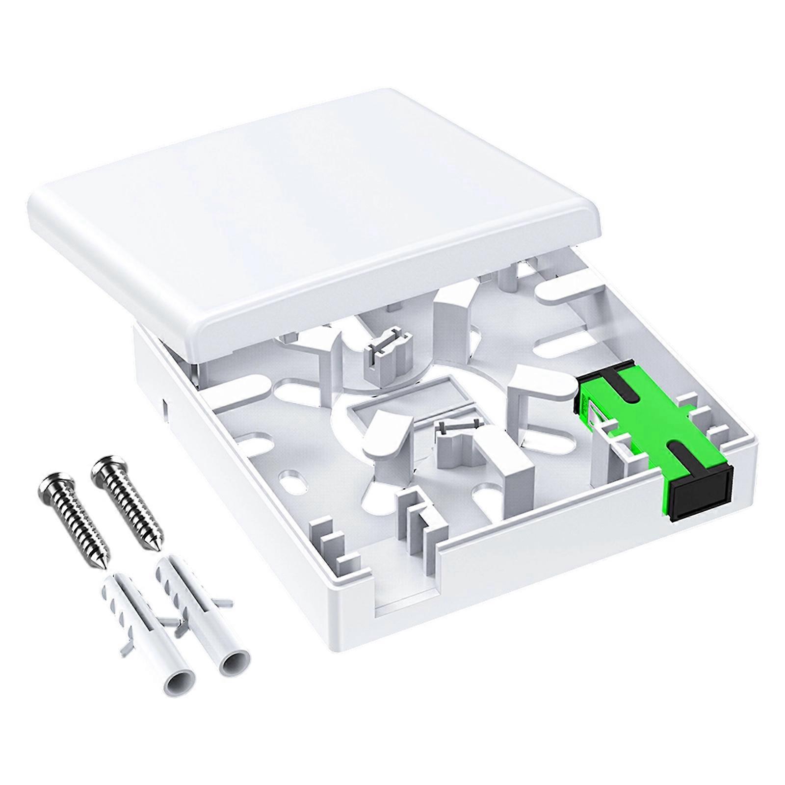 Optal Fiber Junction Box Fiber Opt Wall Plate Wide Compatible for 86 type Wall Size Easy Mounting Design Multicolor