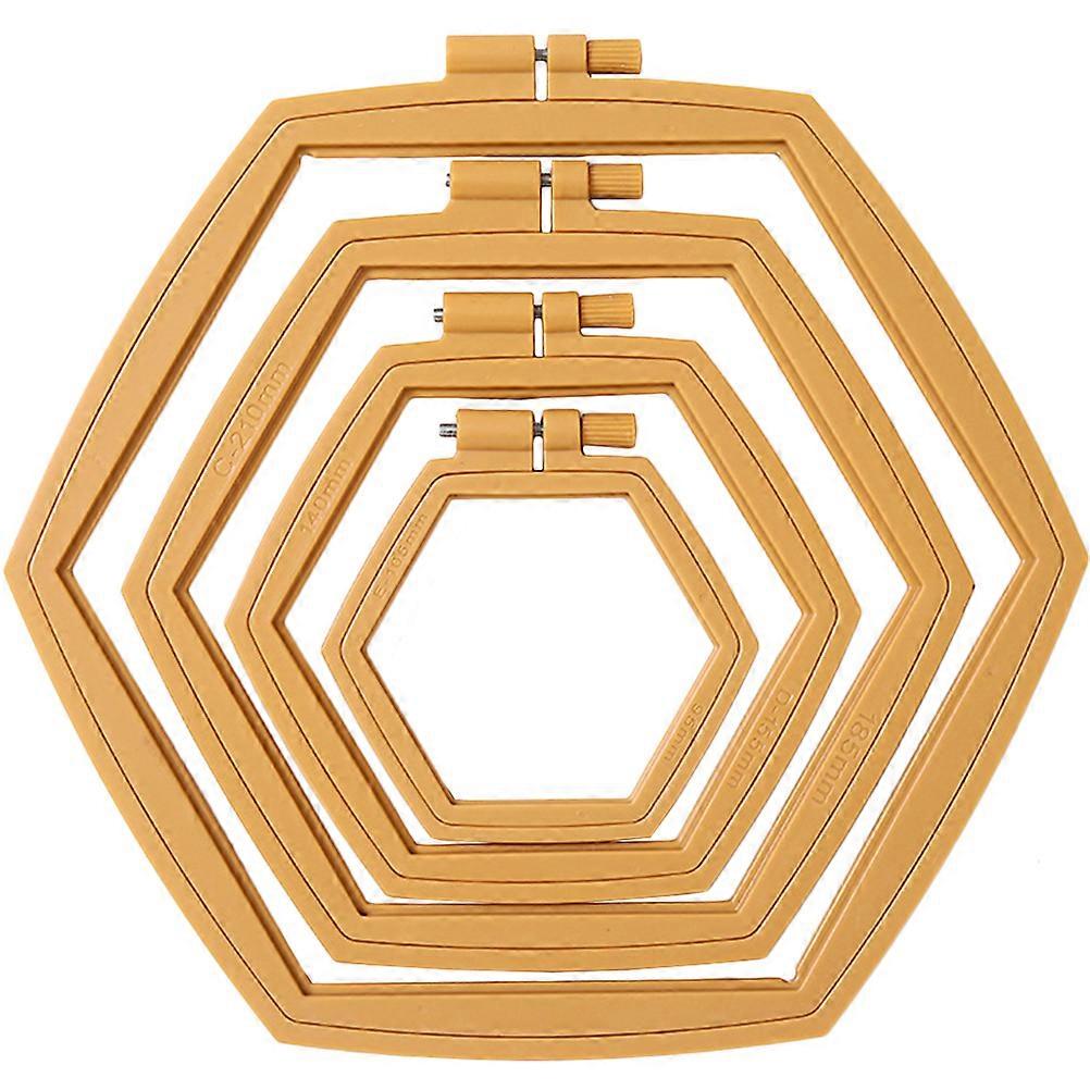 Reusable Embroidery Hoops Set of 4 Adjustable Craft Sewing Circles for DIY Projects