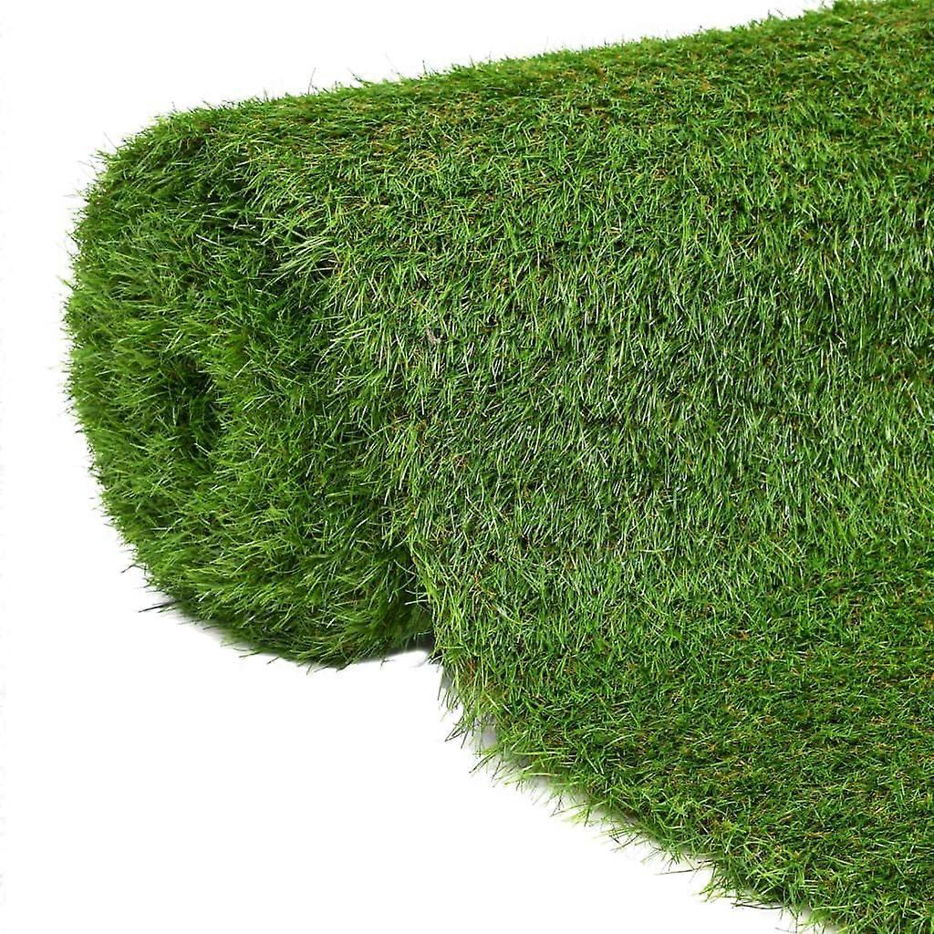 Realistic Artificial Grass for Outdoor Spaces with Soft Surface, 4.9'x32.8', 1.6' Pile, Green