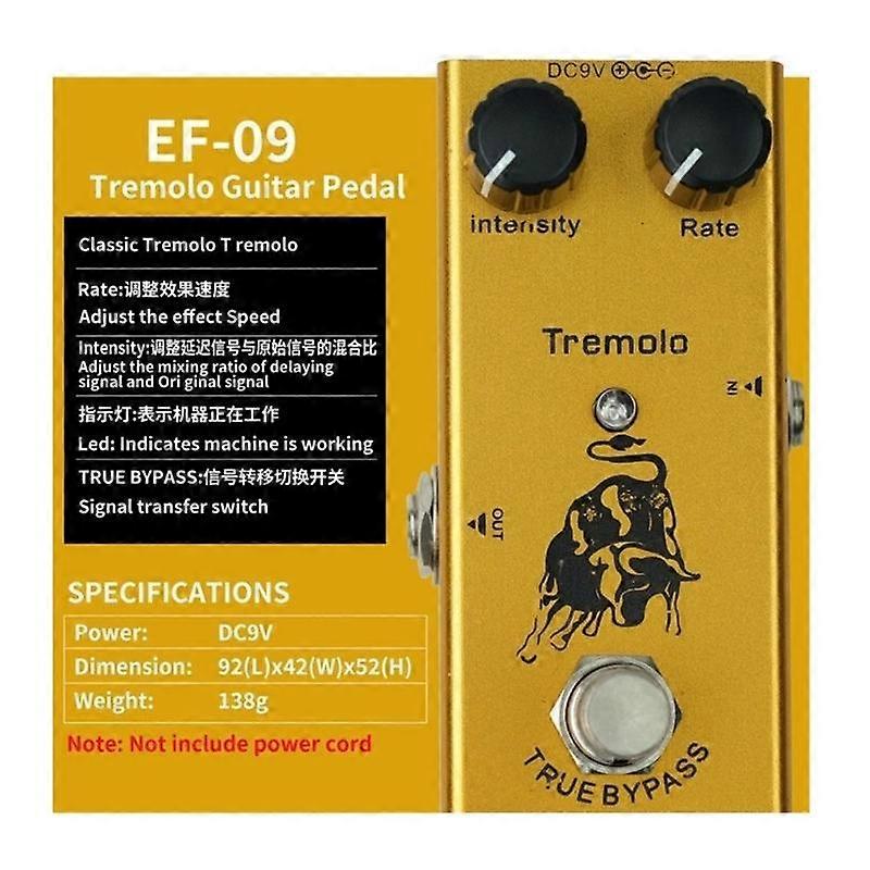 Compact Guitar Effects Processor Single Type 9V Electric Guitar Effect Pedal Musical Instrument Accessories Enduring