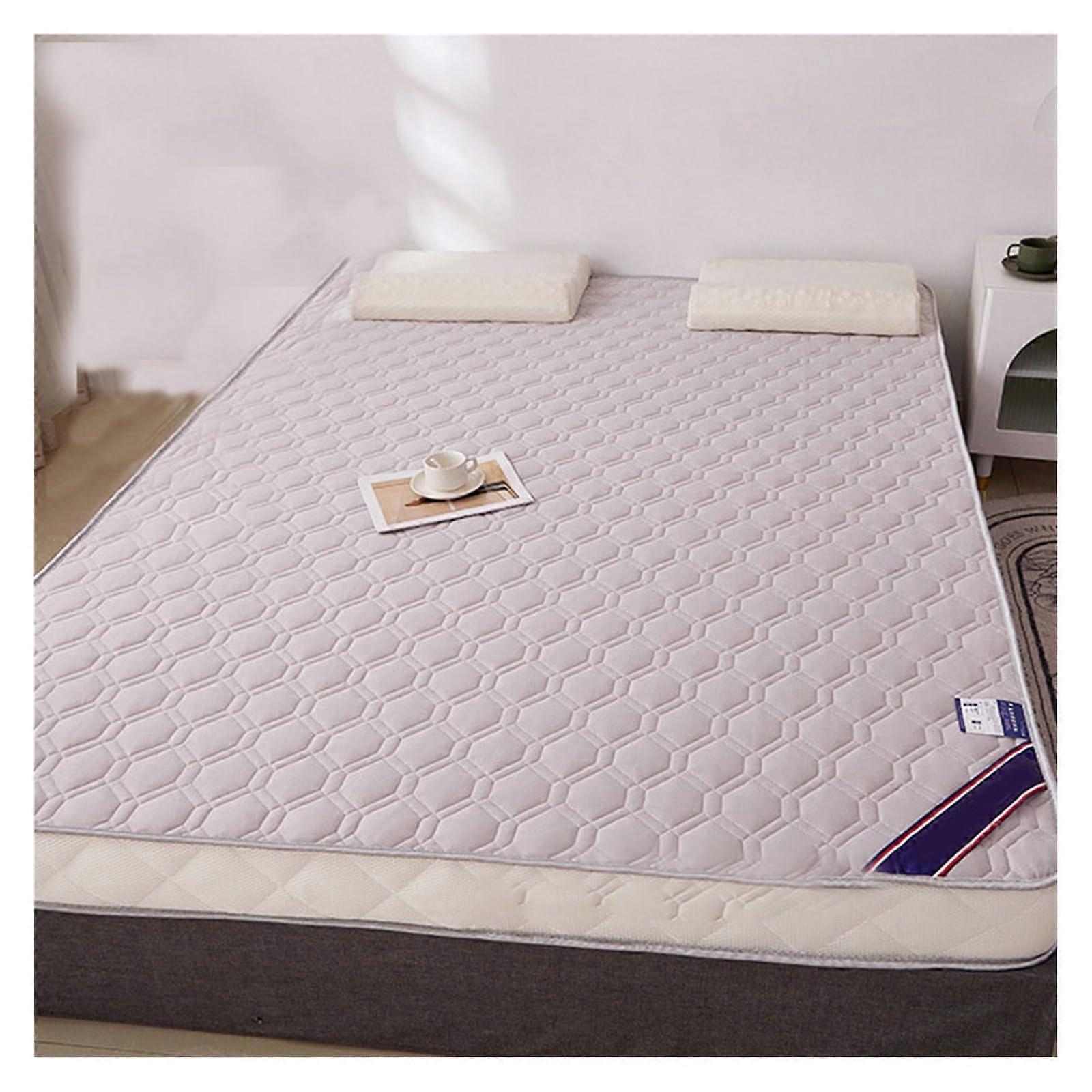 Breathable Latex Mattress Topper Queen with Pressure Relief Latex Core and Foldable Tatami Mat