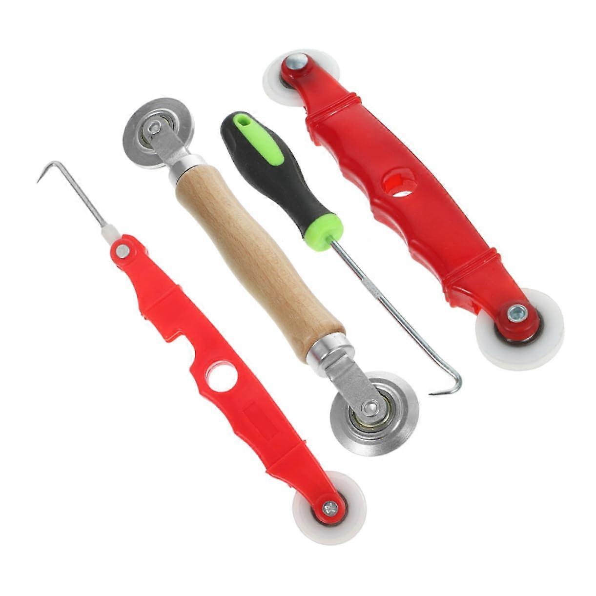 4pcs Screen Spline Roller Tool with Durable Bearing Wheel for DIY Window and Door Screen Repairs