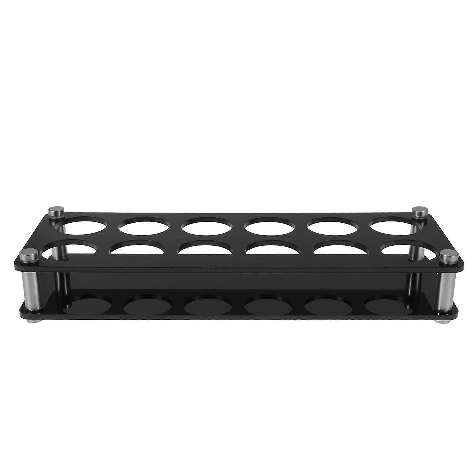 Acrylic Rack for Storage 12 Slots Black Tray