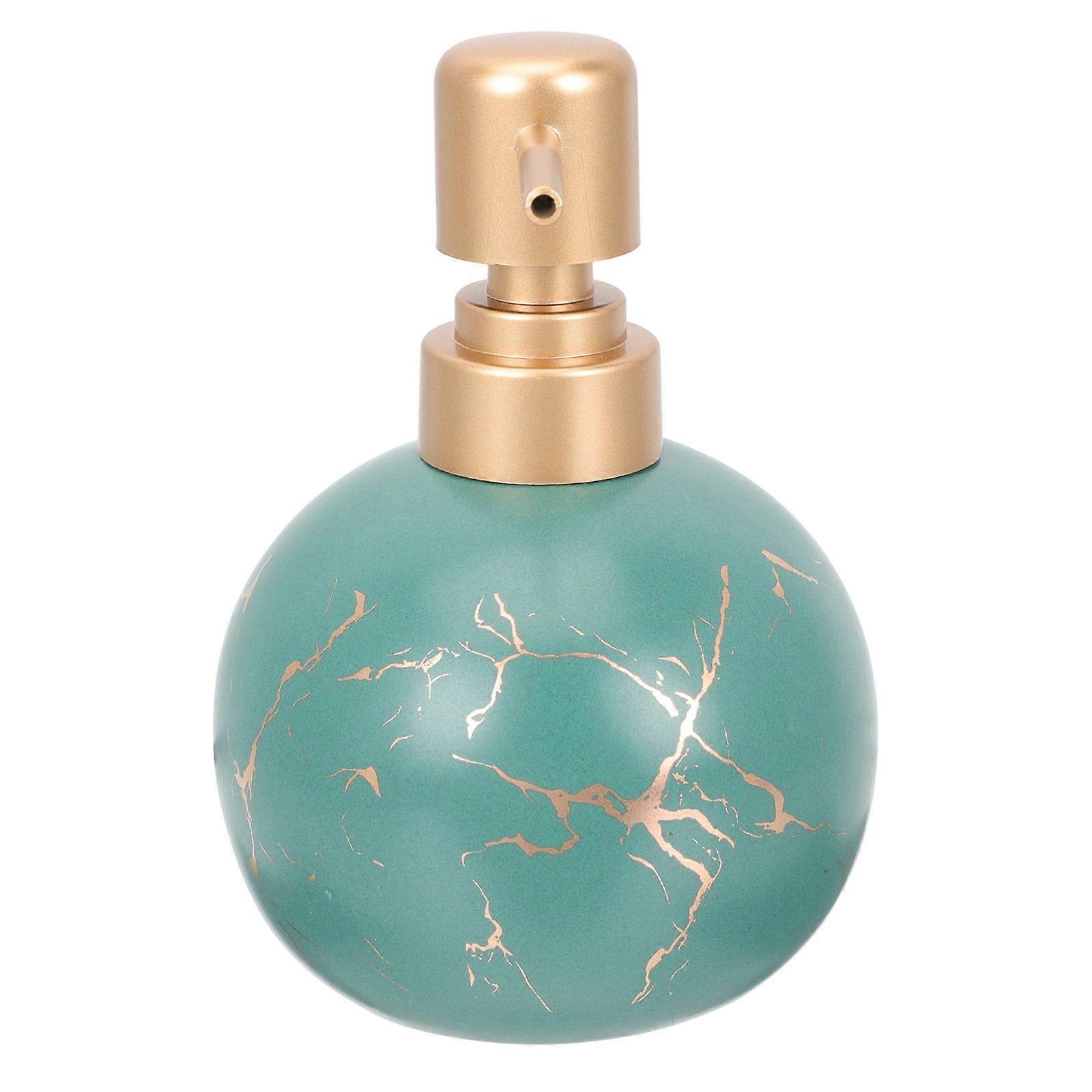 Ceramic Pump Bottle Dark Green Plastic for Soap Dispenser