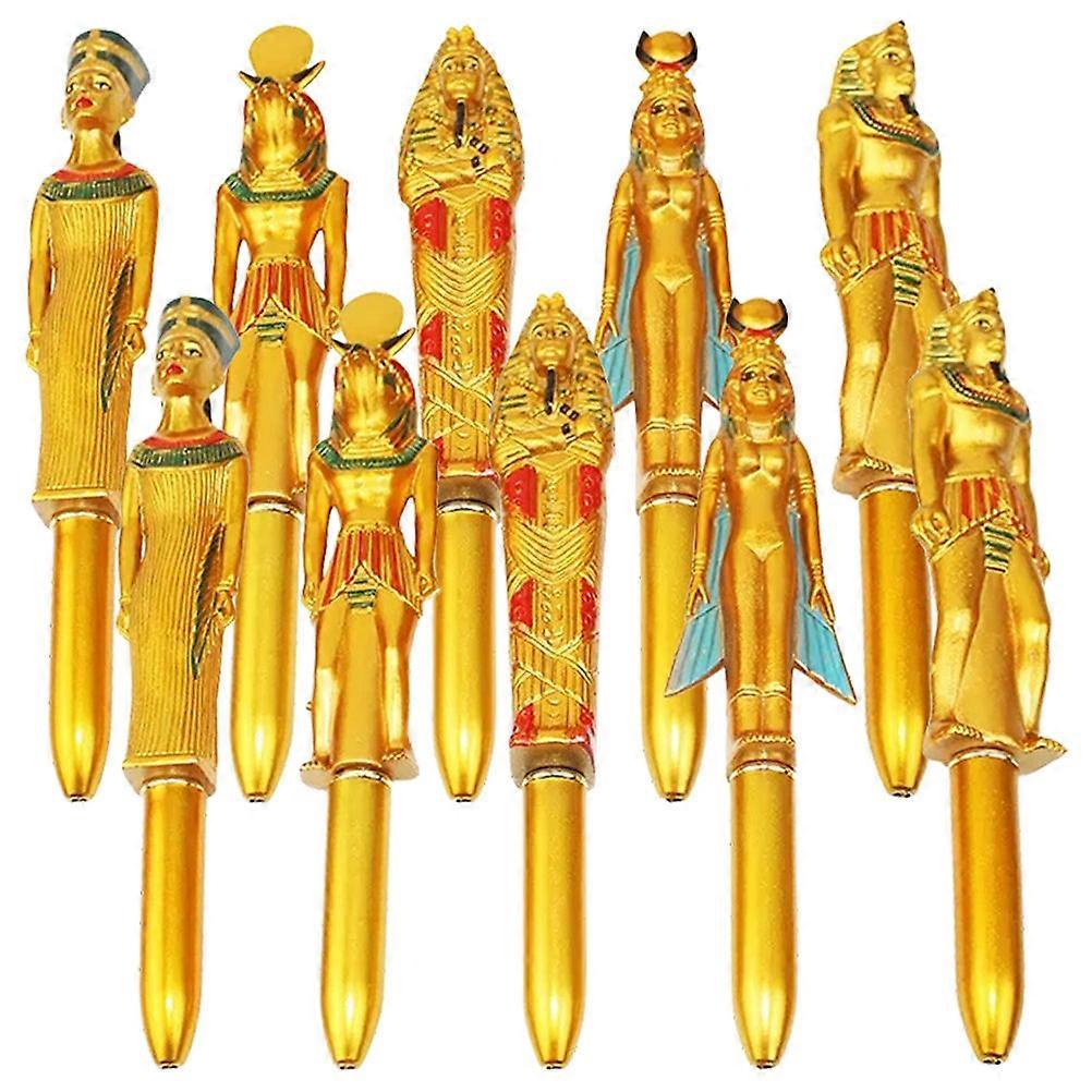 Creative Ballpoint Pens for Writing Use with Egyptian Elements 10Pcs