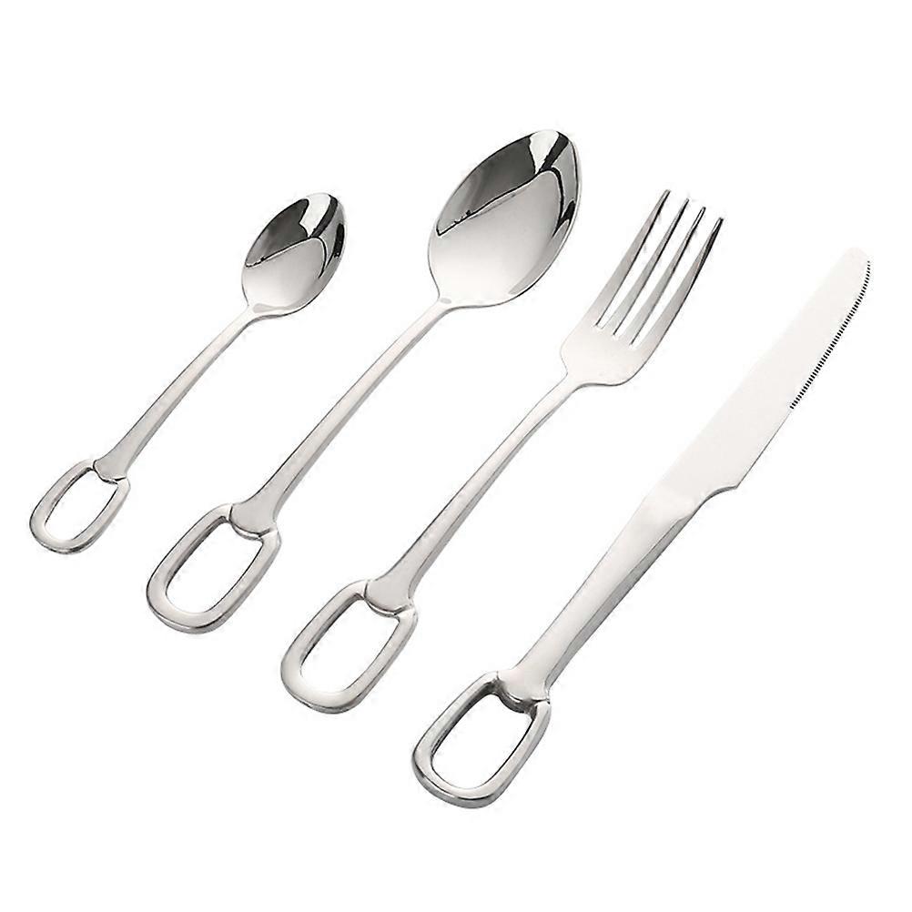 Creative Stainless Steel Teaspoons for Kitchen Use with Hanging Hole Feature