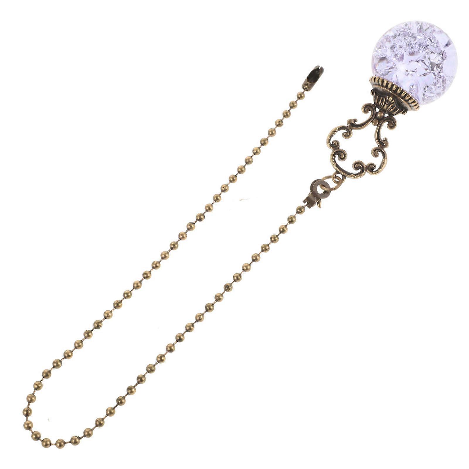 3Pcs Lavender Ceiling Fan Pull Chain Crystal Extension Pendant