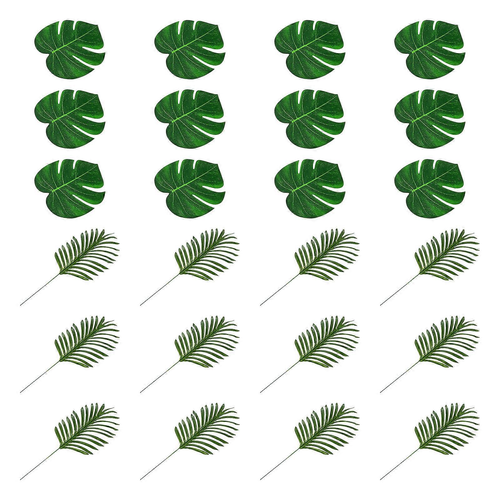 Tropical Monstera Leaf Decor for Summer Party 72Pcs Artificial Leaves