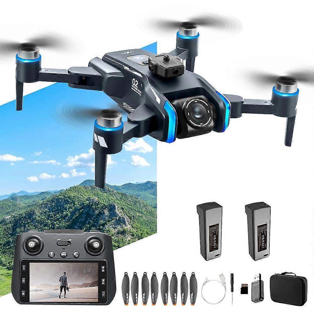 XT808 GPS Brushless Drone HD Dual Camera Obstacle Avoidance Foldable Quadcopter with 2 Battery