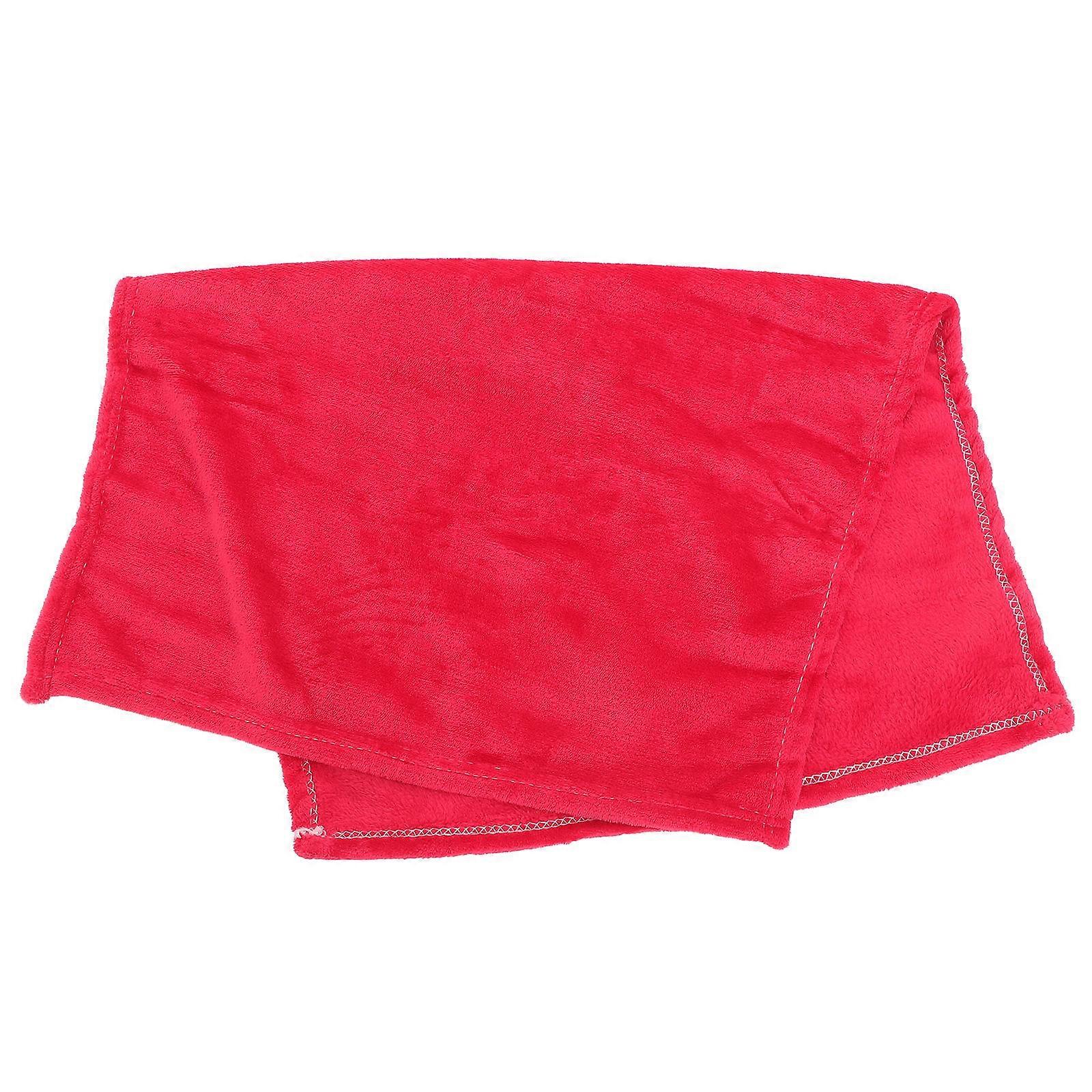 Flannel Pet Bedding for Warming Use 3Pcs Cozy Solid Color Red Blanket