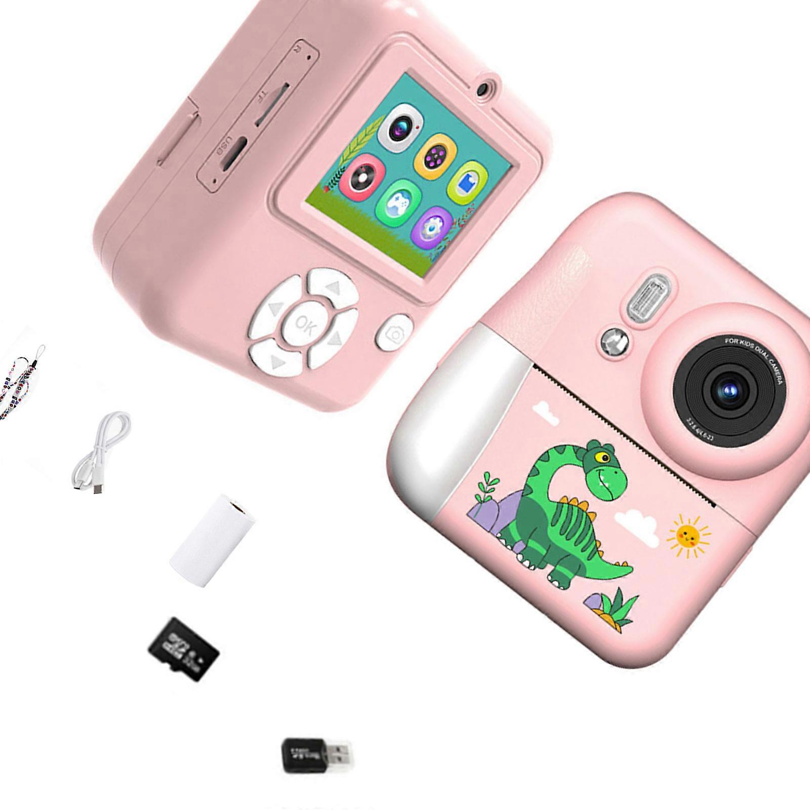 Creative Childrens Camera Set Bundled 32G Memory Card and USB Reader Print Fun PC Design  Pink