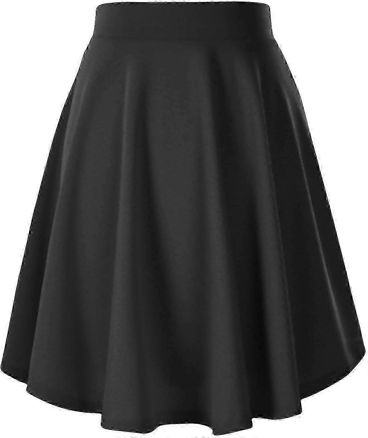 Women's Basic Versatile Stretchy Flared Casual Mini Skater Skirt