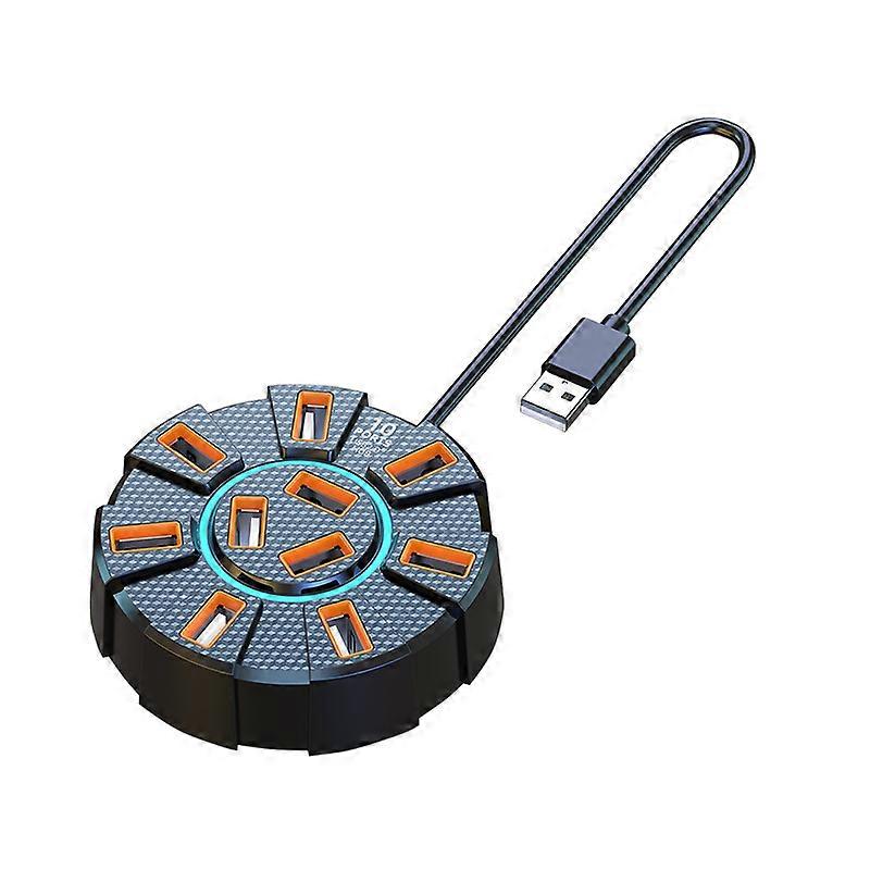 Multi-Port Usb Docking Station With Ambient Lighting Compact Plug Play for Laptops