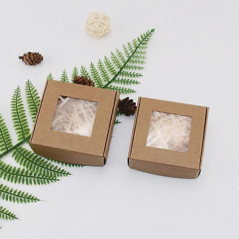 Square Paper boxes with Clear Window for Soap Packaging Peru 8.5x8.5x3.5cm