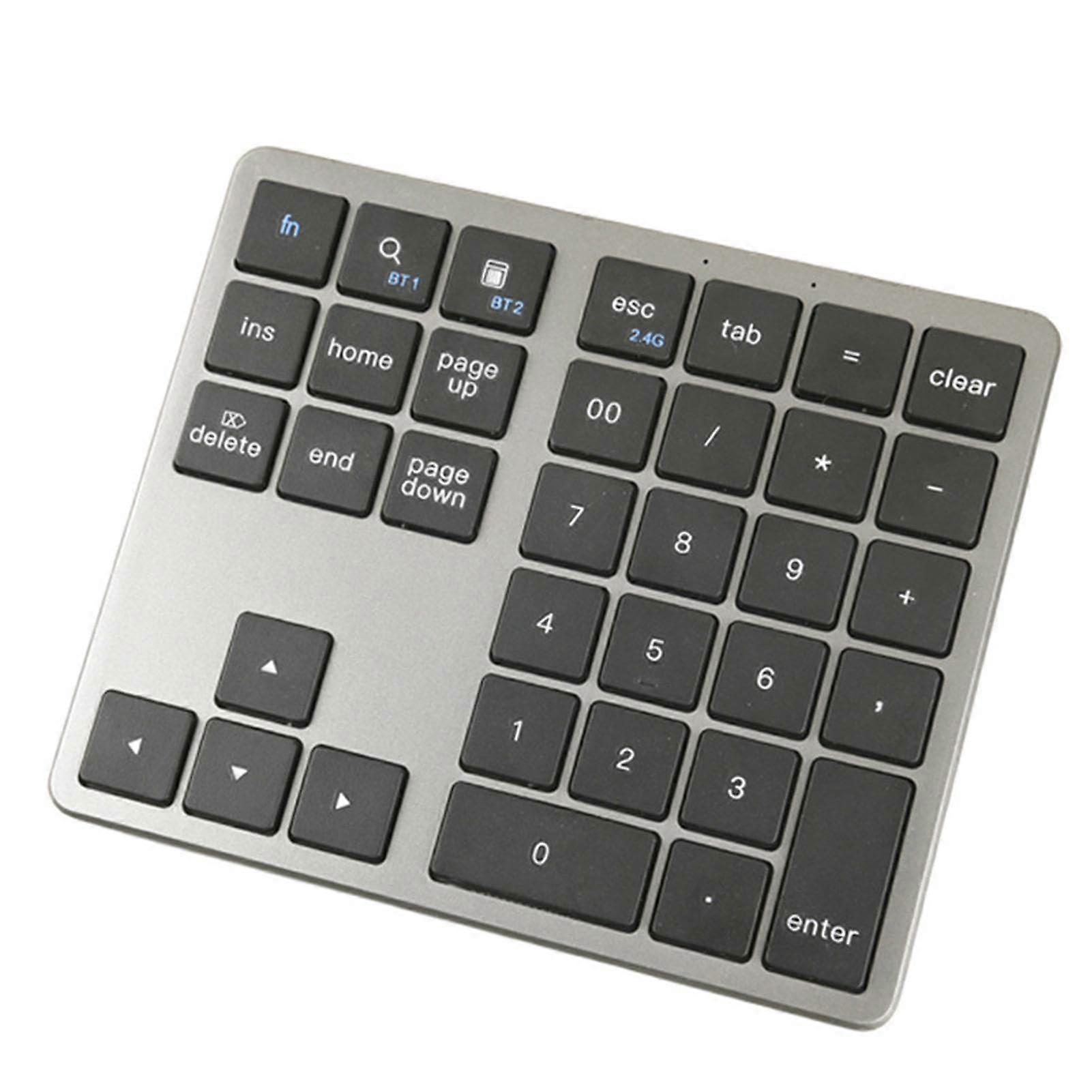 Wireless Keyboard Compact 35Key Bluetooth TravelFriendly PocketSized Mechanical Silver Gray