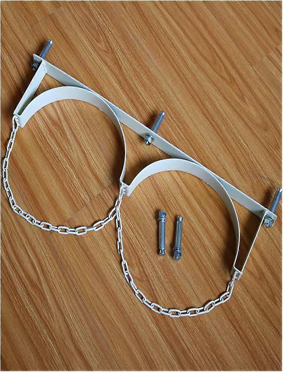 Oxygen Cylinder Holder for 40 Litre Tank with Adjustable Chain and Wall Mounted Stable Bracket