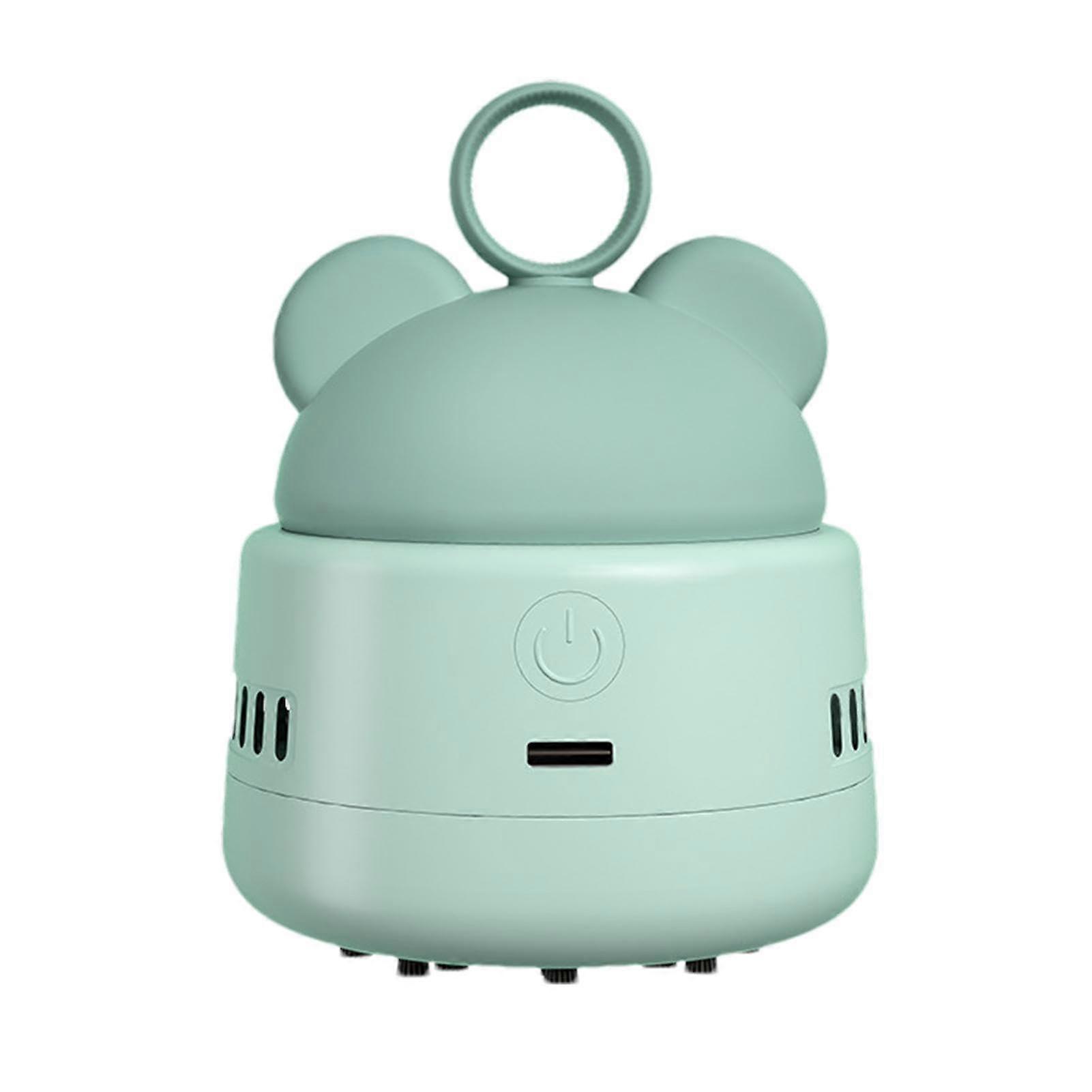 Desktop Vacuum Cleaner with DualSpeed Suction, USB Rechargeable Mini Table Dust Cleaner Light Green